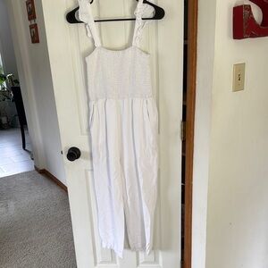 Pink Lily White Jumpsuit